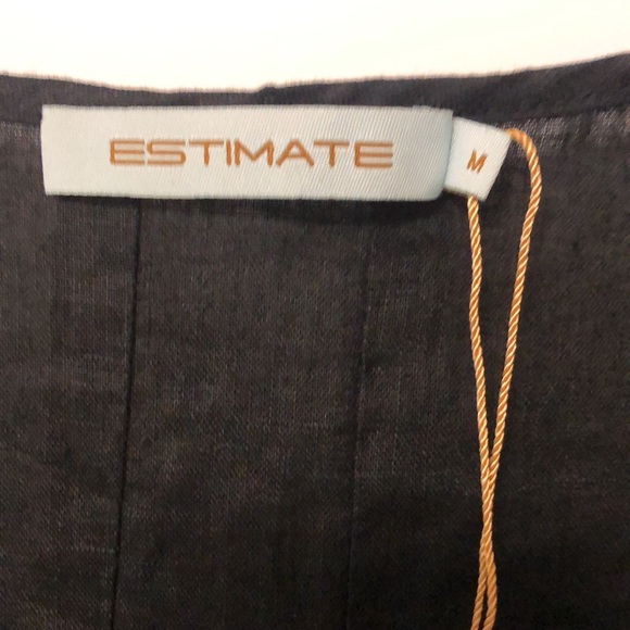 Estimate brand ladies oversized linen top with scalloped sleeves - Picture 5 of 11